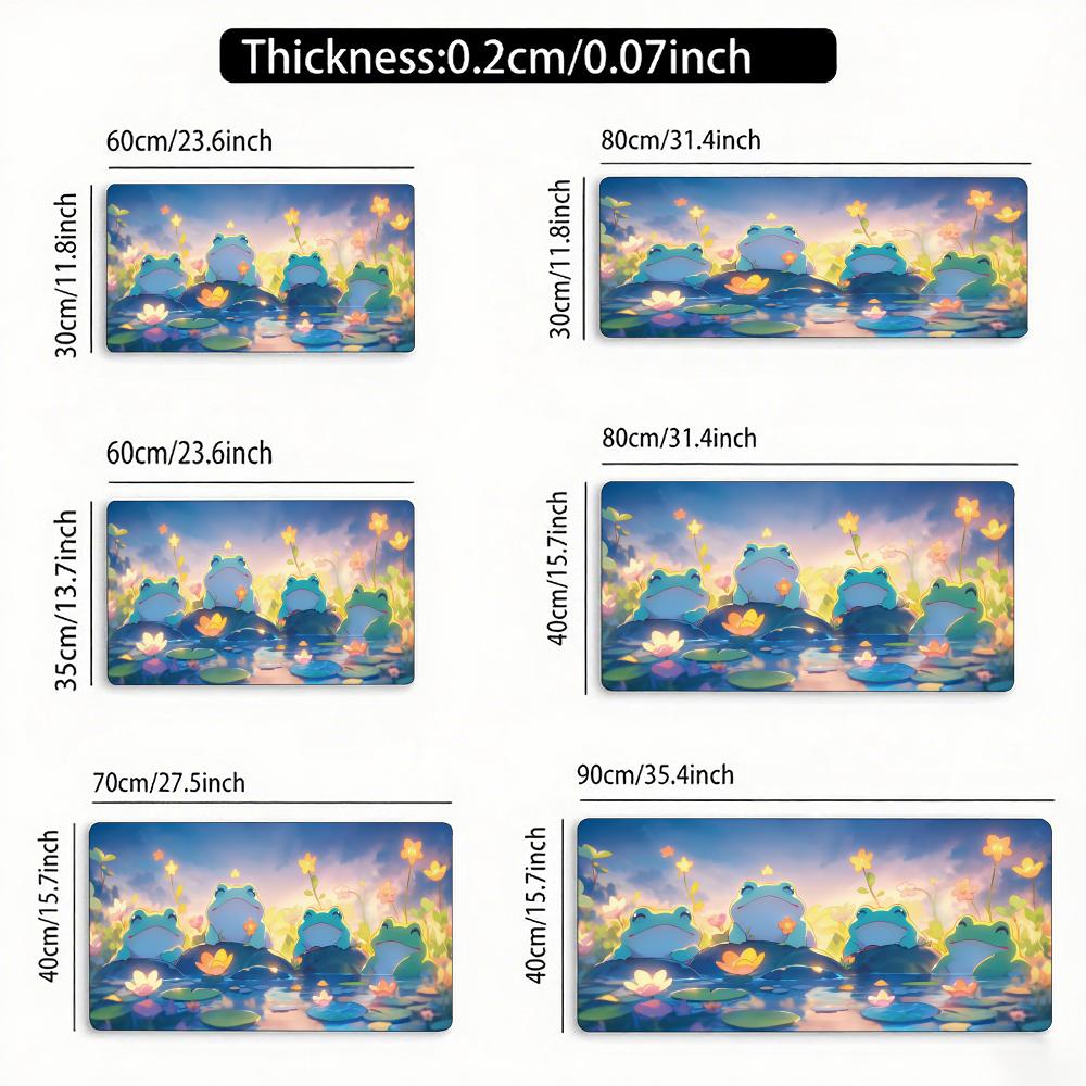 Kawaii Frogs Series Magic Party Game Mat Durable Rubber for MTG&TCG Games 35X60cm Mouse Pad Offices Desk Mats Friendly Design