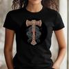T-Shirt Women Viking Hammer Motif Cotton Size XS To 3XLWill Open In New Window or Tab