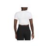 Nike Sportswear Essential Logo Embroidered Slim Fit Short Sleeve T-Shirt Women Tops White FB2873-100