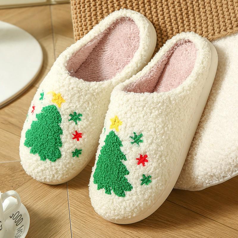 Women's Plush Bear Cotton Slippers - Cute, Thick-Soled, Warm Wool for Autumn & Winter 2023