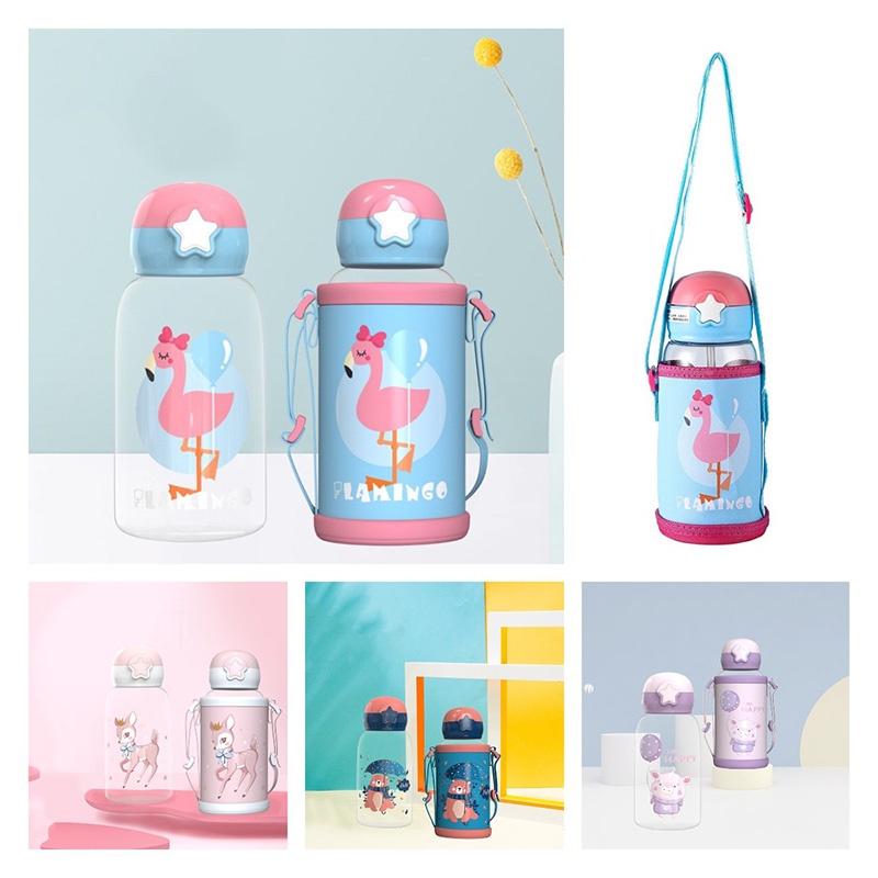 Bottle 700ml Water Straw Cup Sleeve Portable Leakproof Kid Kettle Sports Travel