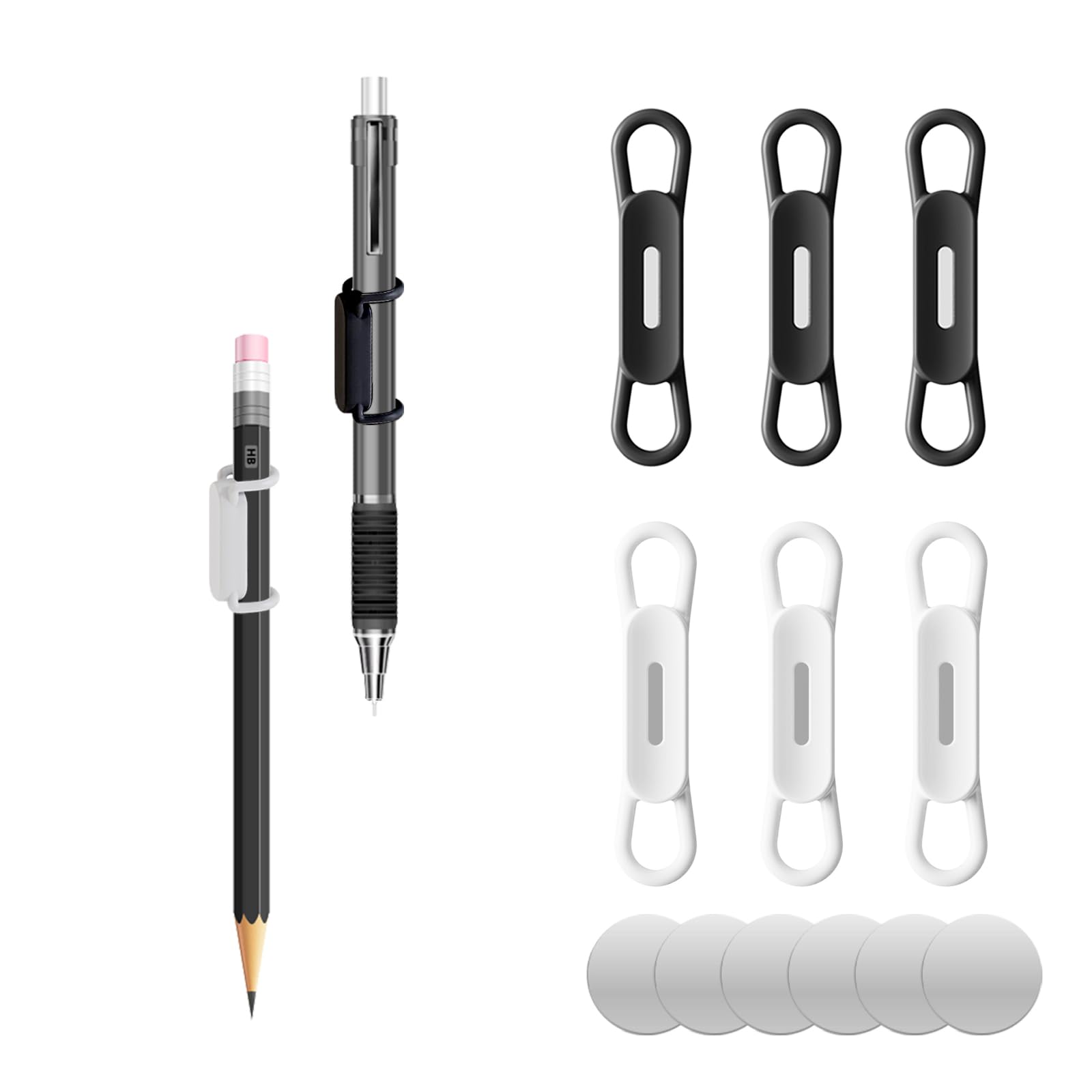 

UMUST Набор из 6 магнитных держателей для ручек, Магнитный силиконовый зажим-держатель для ручек, Регулируемый держатель для карандашей, Портативный держатель для ручек, Магнитный держатель для ручек iPad,