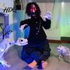 Foldable Lightweight Halloween Statue Animated Zombie Decoration, Creepy Sound Activated Haunted House Prop with Scary Interactive Secret Room Horror
