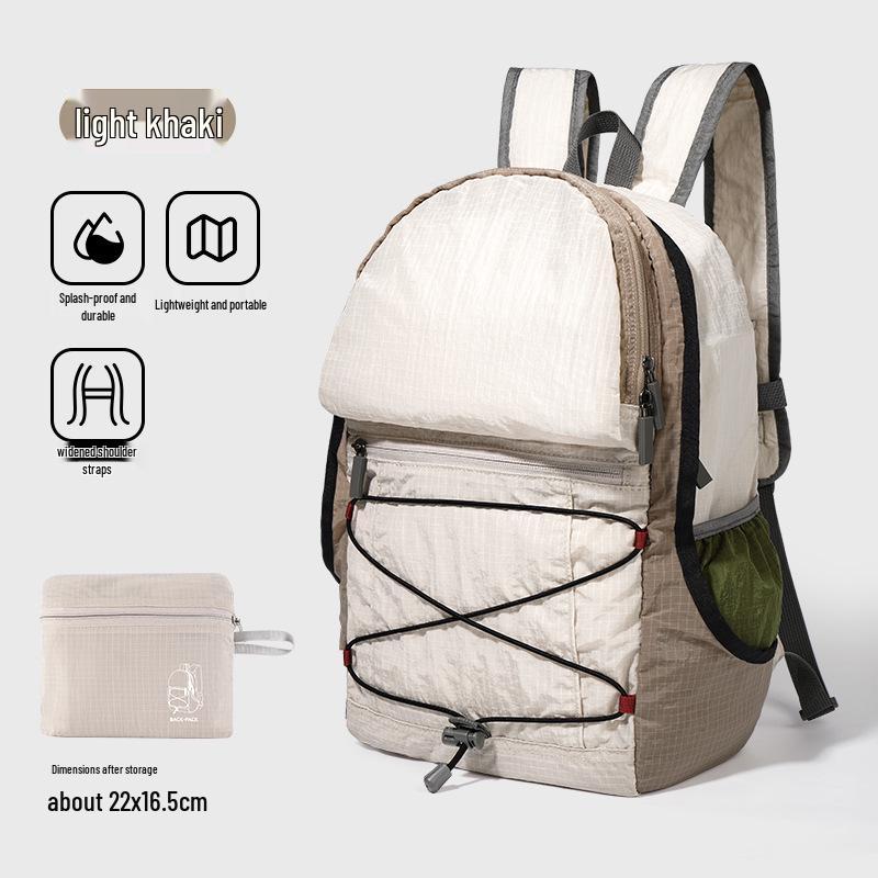 

Unisex Foldable Sports & Hiking Backpack - 25L Expandable Storage, New Style Below 20L хаки