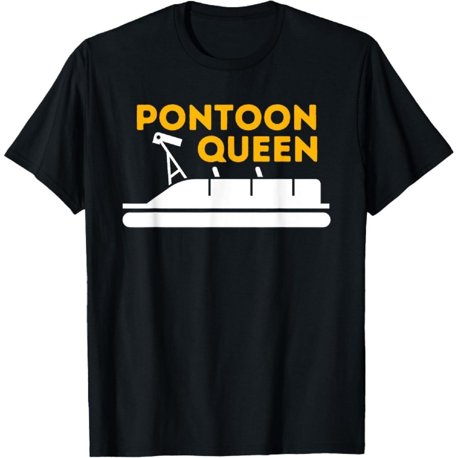

Понтонная королева - Забавная футболка для понтонного плавания на лодке XXXXXL чёрный