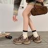 European station contrasting color splicing thick-soled breathable dad shoes women's 2025 new small height and thinness sports shoes