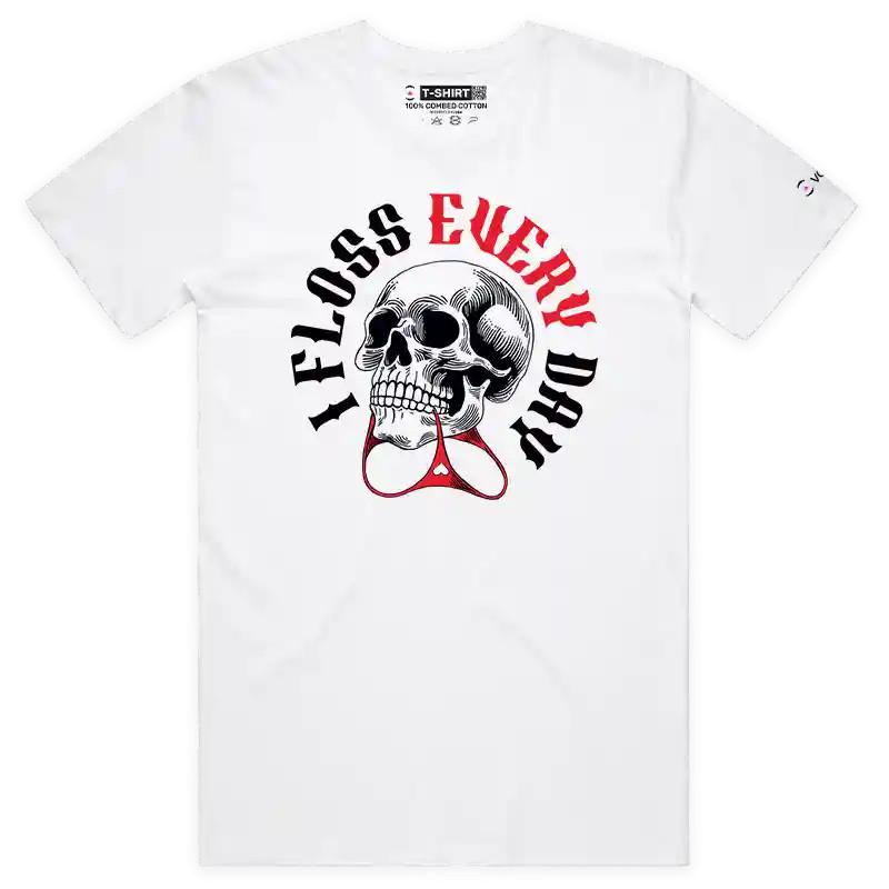 VOICEART Skeleton Flosser Funny T-Shirt with Premium Graphics Design S разноцветный