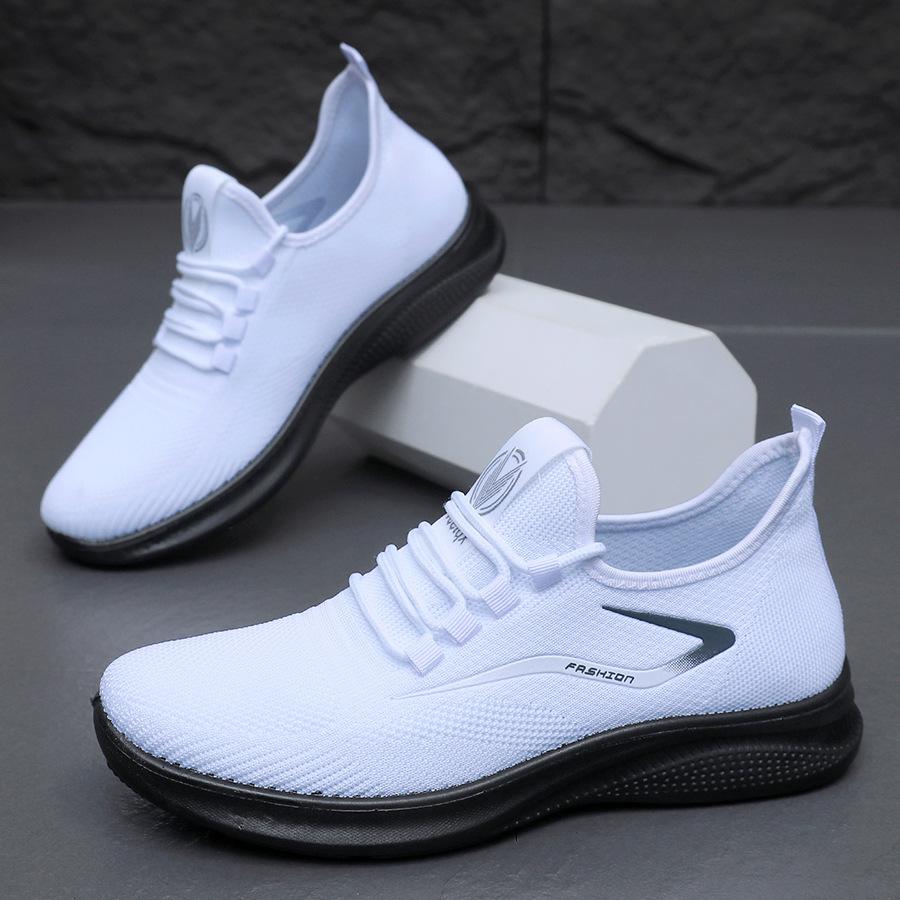 Мужская обувь весенняя обувь мужская повседневная обувь полиуретан дышащая сетка уличная спортивная обувь мужчины 39 белый