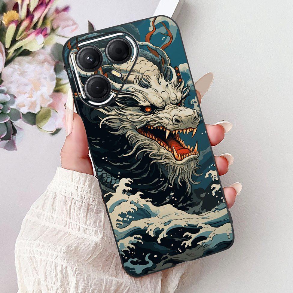 For Tecno Pova 7 5G Cover Case LJ7 Luxury Butterfly Love Fashion Flowers Cool Lion Painted Phone Case For Techno Pova7 5G Bumper