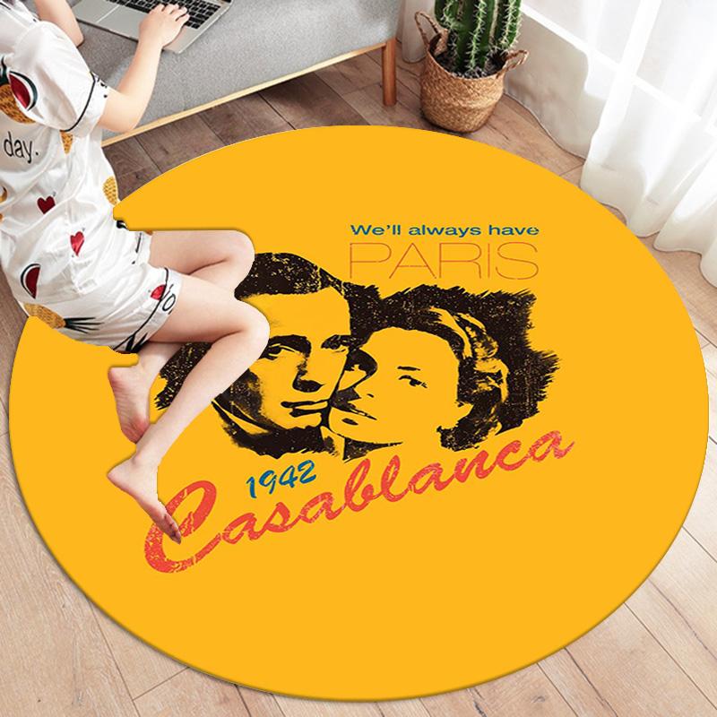 Tappeto Rotondo Area Tappeto Cancello di Attraversamento Vortex, Tappeto per Soggiorno Camera da Letto Divano Stanza dei Giochi Decorazione, Tappetino Antiscivolo