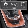 TVETE Car Ashtray with Lid Interior Ashtray Car Ashtray Mini Ashtray Drum Shaped Ashtray