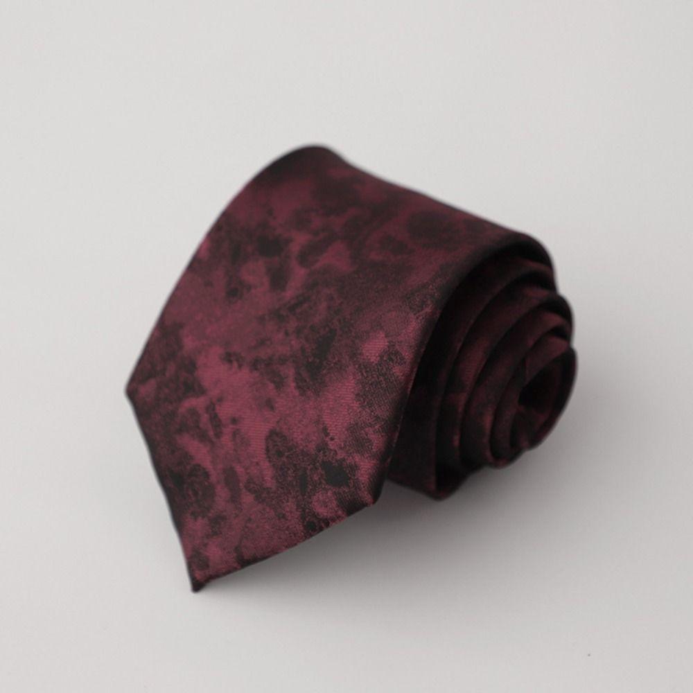 Jacquard Pattern Striped Tie 8CM Men Cravat Gentleman Shirt Necktie  Business