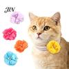 Adjustable Pet Collar Cute Flower Collar, Rhinestone Cat with 5 Break-resistant Interchangeable Flowers, Stylish for Cats Small Dogs Replaceable
