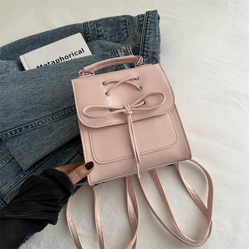 Koreanische Version des Schleifenrucksacks für Damen, neuer trendiger Moderucksack, süße Handtasche, Schultertasche, Schultasche