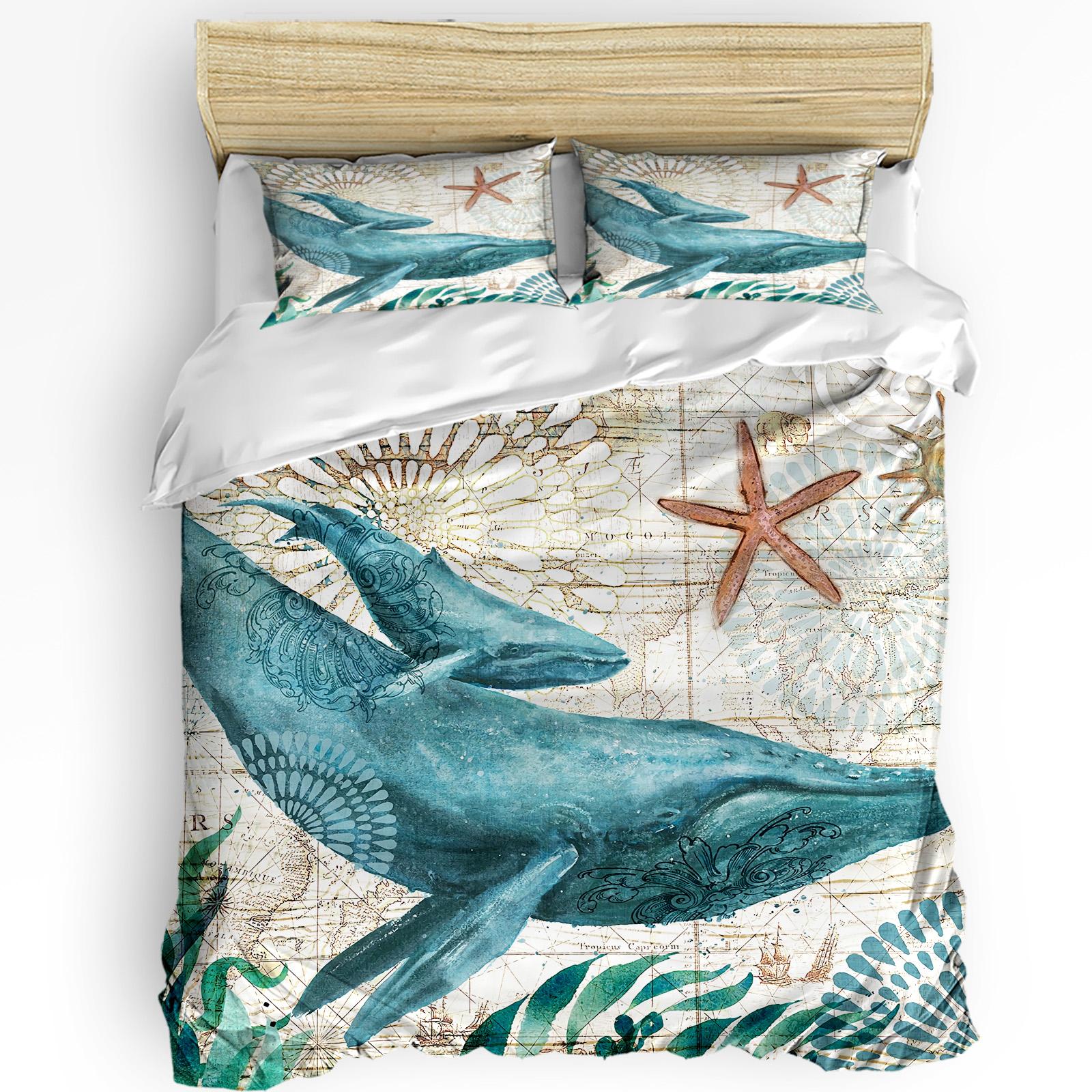

Seahorse Ocean Nautical Style Duvet Cover With Pillow Case Custom 3pcs Bedding Set Quilt Cover Double Bed Home Textile EU single(135x200cm)