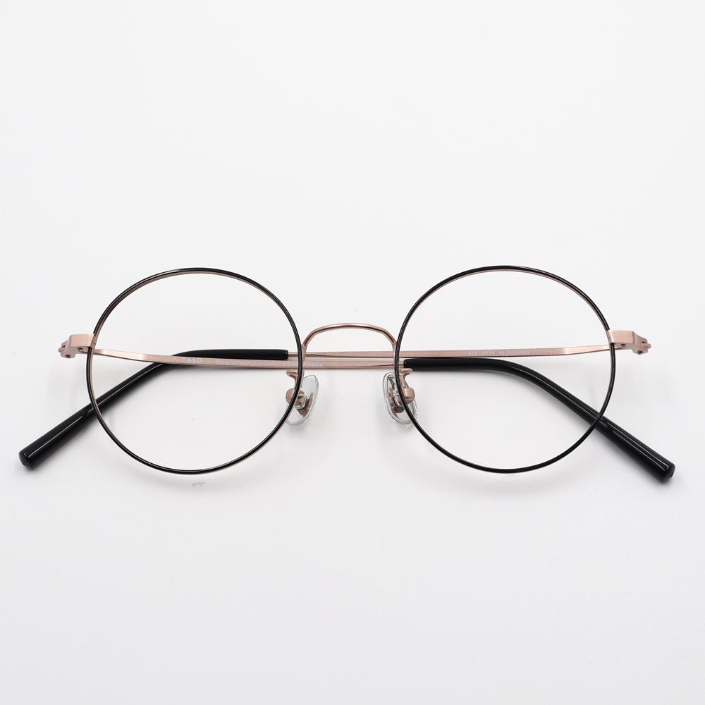 Alloaiweeo [Alo Basic] Al8201 0914G Round Black/Rose Gold Metal Glasses