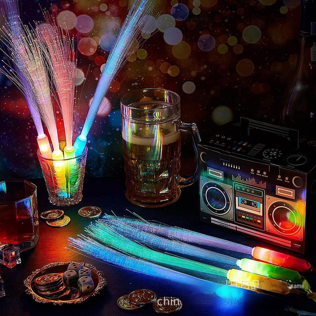 Children's LED Fiber Optic Glow Stick - Luminous Color Toy for Outdoor Concerts & Dance
