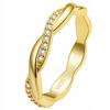 Interwoven Ring, S925, -Plated, Zircons