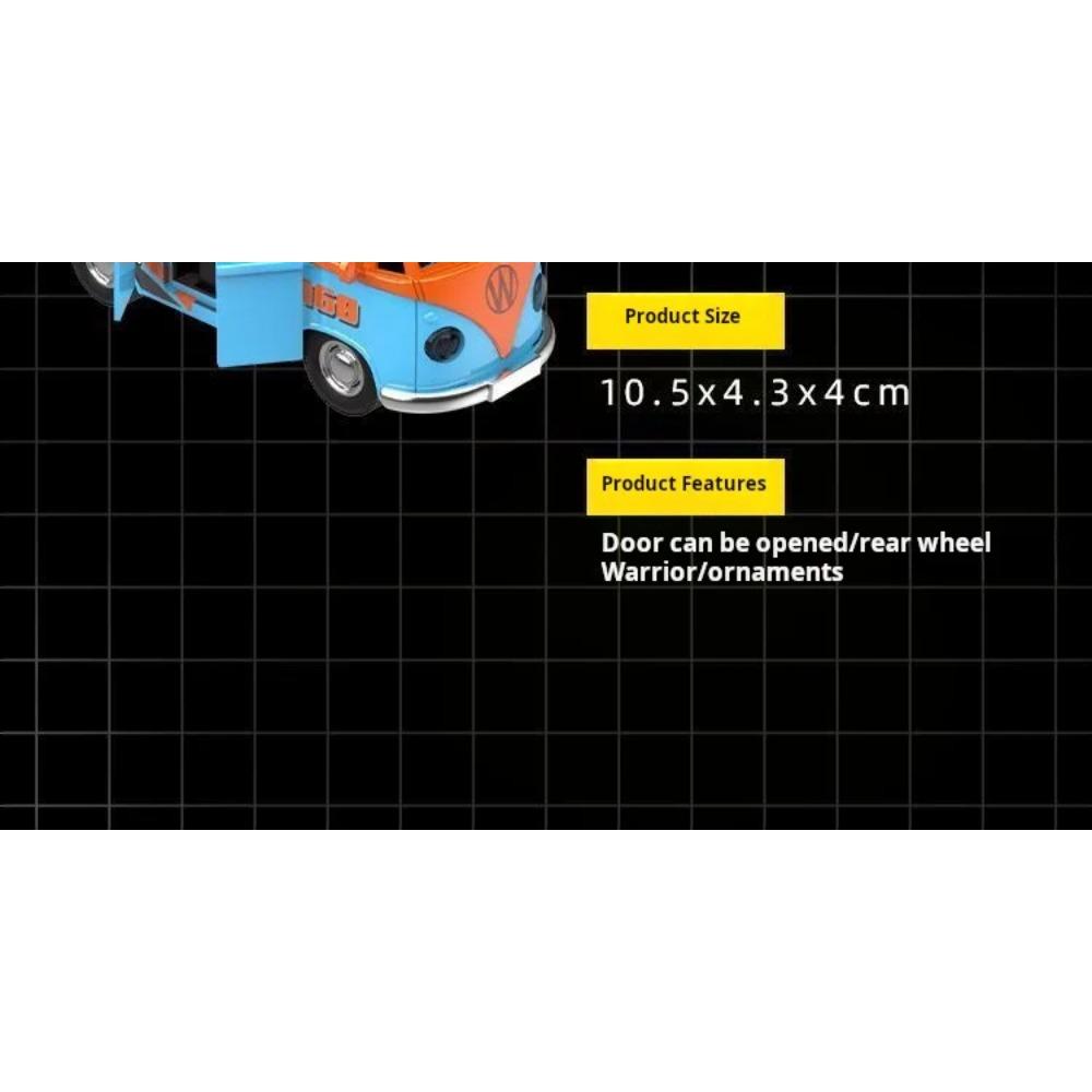1/36 Simulations-Bus-Transporter Golfblau Legierung Druckgussmodell für Volkswagen T1 Samba Spielzeug für Kinder Sammlerstücke Geschenke