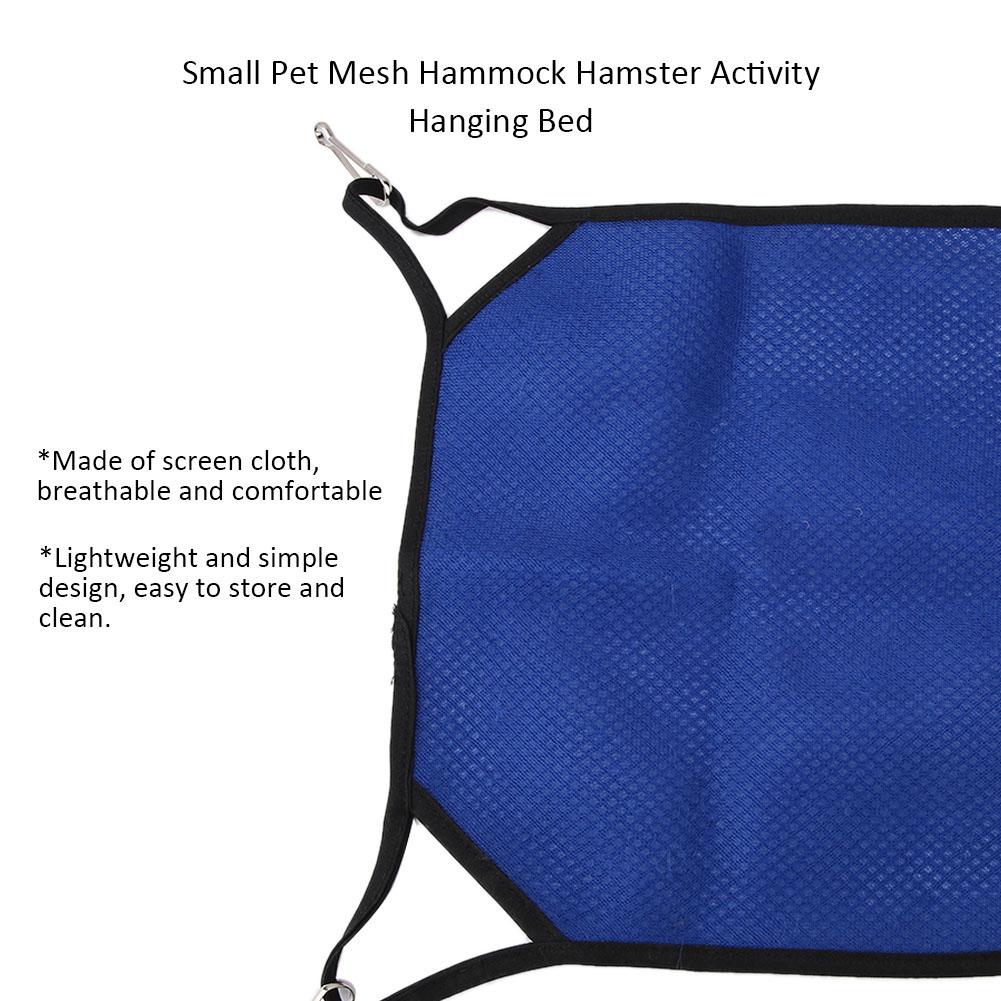 Small Pet Mesh Hammock Hamster Rodent Squirrel Nest Activity Hanging Bed(L)
