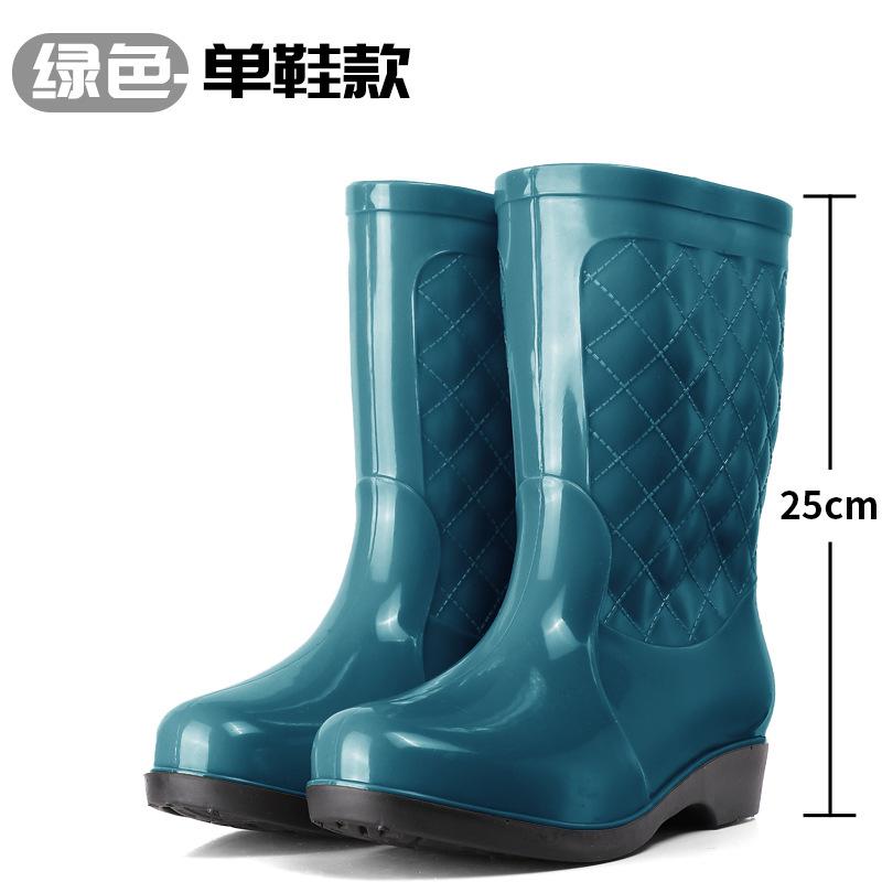 

Thickened medium tube rain shoes women s water shoes women s rain boots fashion waterproof shoes non-slip work overalls water boots 41