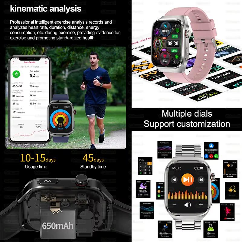2025 Neue Mikro-Körperliche Untersuchung Fünf Organe Gesundheit Smartwatch Blutdruck Harnsäure Körperfett Uhren Bluetooth Anruf Smartwatch