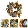 Harvest Festival Pumpkin Maple Leaf Green Leaf Wreath Door Hanging Party Scene Setup Props Christmas Decorations