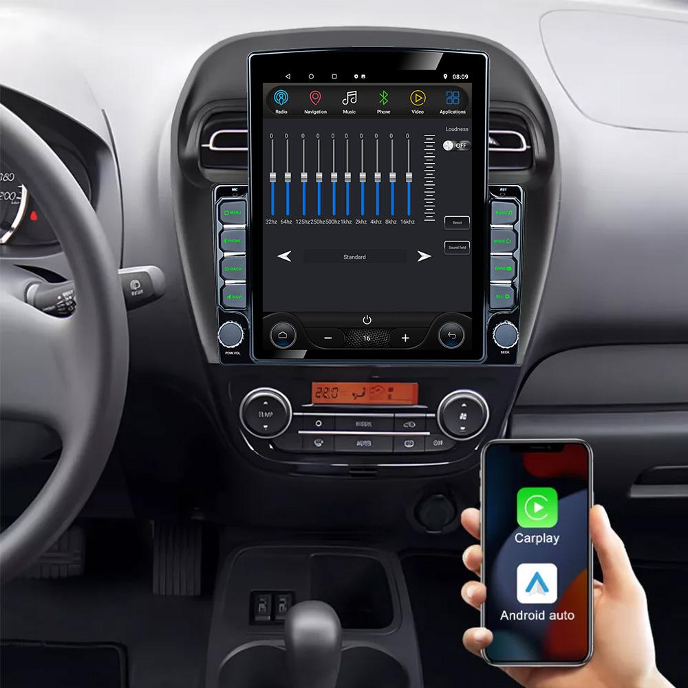 9.7" Vertical Style Tesla Screen Android 12 Car Radio For Mitsubishi mirage attrage 2012-2018 GPS Navigation Carplay Player