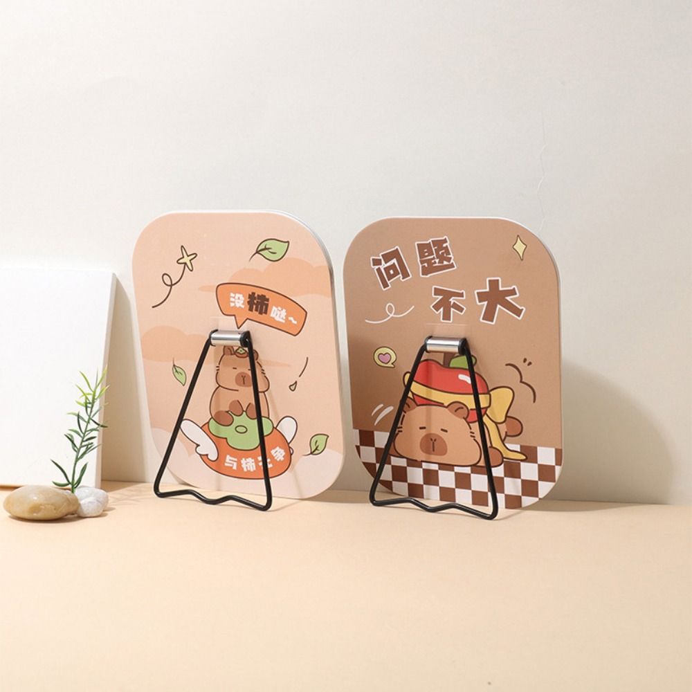 Cartoon Standing Makeup Mirror Adjustable Single-sided Mirror Creative Folding Makeup Mirror  Gift