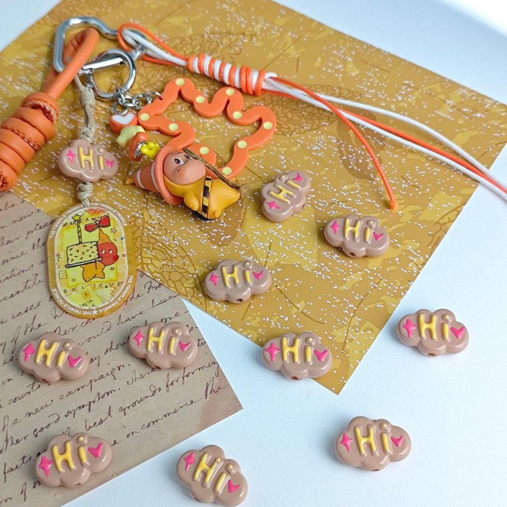 Kleine Acryl-Wolken-Herz-Perlen für DIY-Schmuck und Anhänger