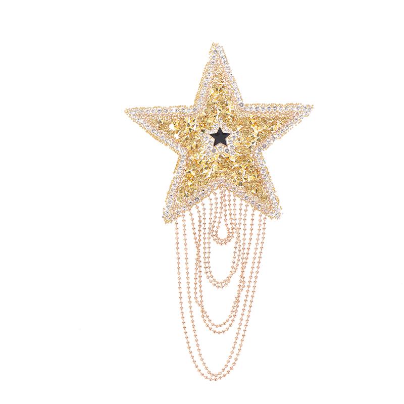 Stylish Crystal Rhinestone Star Tasse Iron On Patches Applique For Clothing Shoe Bag Sticker Jewelry Accessories