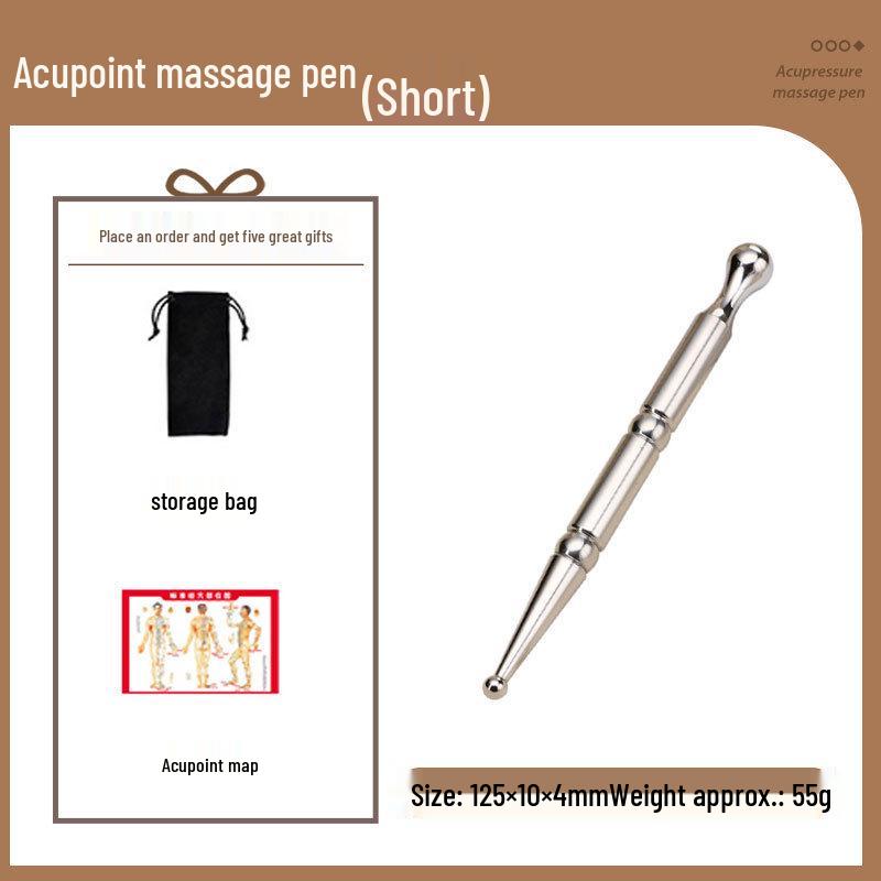 Universal Stainless Steel Gua Sha Stick for Eye, Face, and Foot Acupressure, Focused On Meridians and Acupoints, Massage Tool for Whole Body