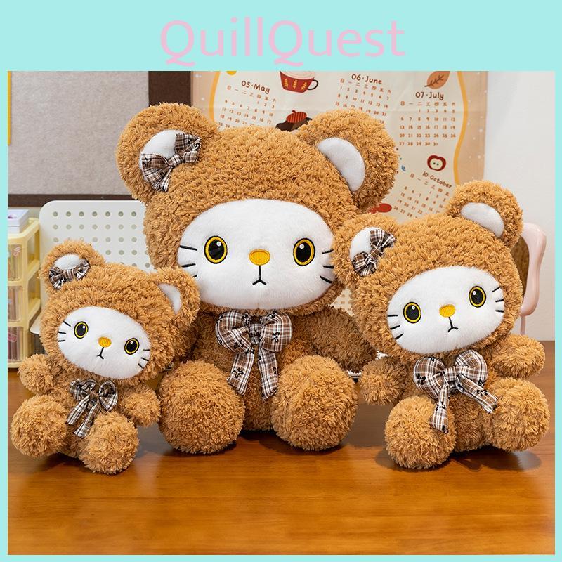 Little Bear Bowknot Cat Cartoon Plush Toys Soft Fill Doll Children Birthday Gift