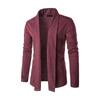 Men S Solid Color Long Sleeve Knit Cardigan No Button