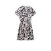Mutter Sommerkleid neu mittelalterliche Frauen große Größe langer Rock High-End atmosphärisch dicke MM kurzärmelig großer Schwingrock