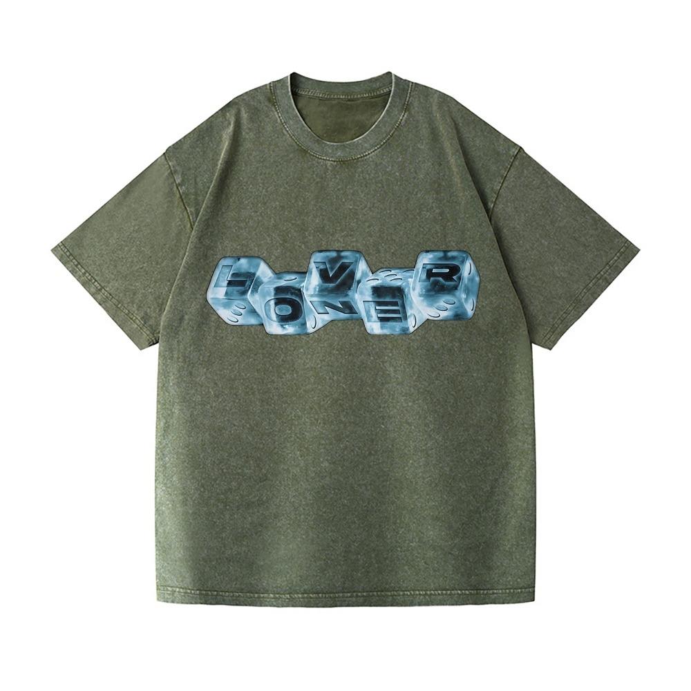 Fashion Wash Japanese Design T-shirts Casual Washed Acid Lover Loose Fit Tees Vintage Harajuku Hiphop Tunics Oversized