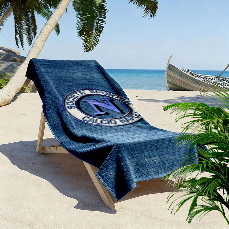 SSC Napoli Print Beach Towel, Large Soft Quick Dry Towel for Beach Camping Swimming