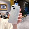 Luxury Laser Silver Gradient Phone Case For iPhone 17 Pro Case iPhone 14 13 12 11 15 16 Pro Max 15 Plus Shockproof Bumper Cover