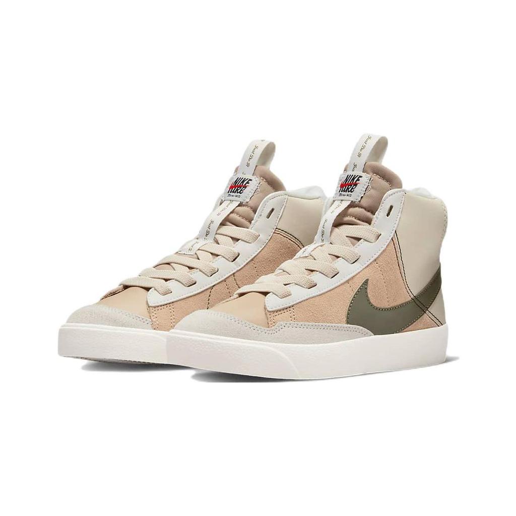 Nike Blazer Mid 77 SE PS Dance - Sanddrift Medium Olive Dětské tenisky Hnědá Světle stříbrná Phantom DQ0370-100