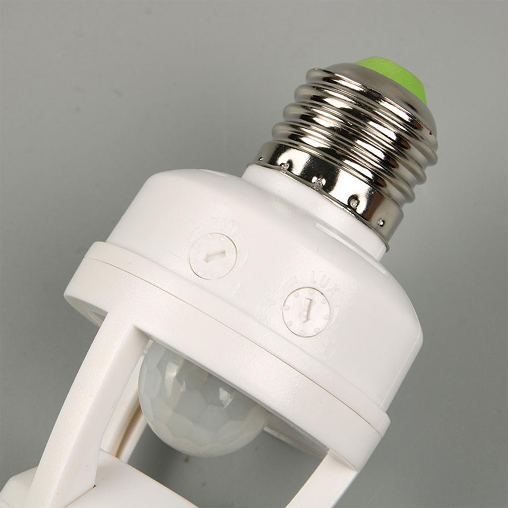 100?240V E27 Sensor Lights Socket 10?300 Second Delay Time 6m Sensing Distance IR Motion Activated