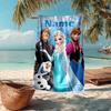 Custom Name Ultra-Soft Beach Towel with Elsa Theme,Ideal for Pool - Camping, Diving - Perfect Travel Essential, Vibrant Beach Towel.