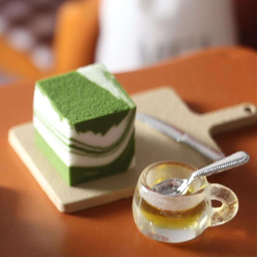 Dollhouse Miniature Cake Food Dessert Models, Pastry Accessories Ornaments DIY Pou House