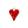 1 Piece Brass 3D Charms Red Heart Flower Pendants Valentine's Day For DIY Jewelry Making Necklace Findings