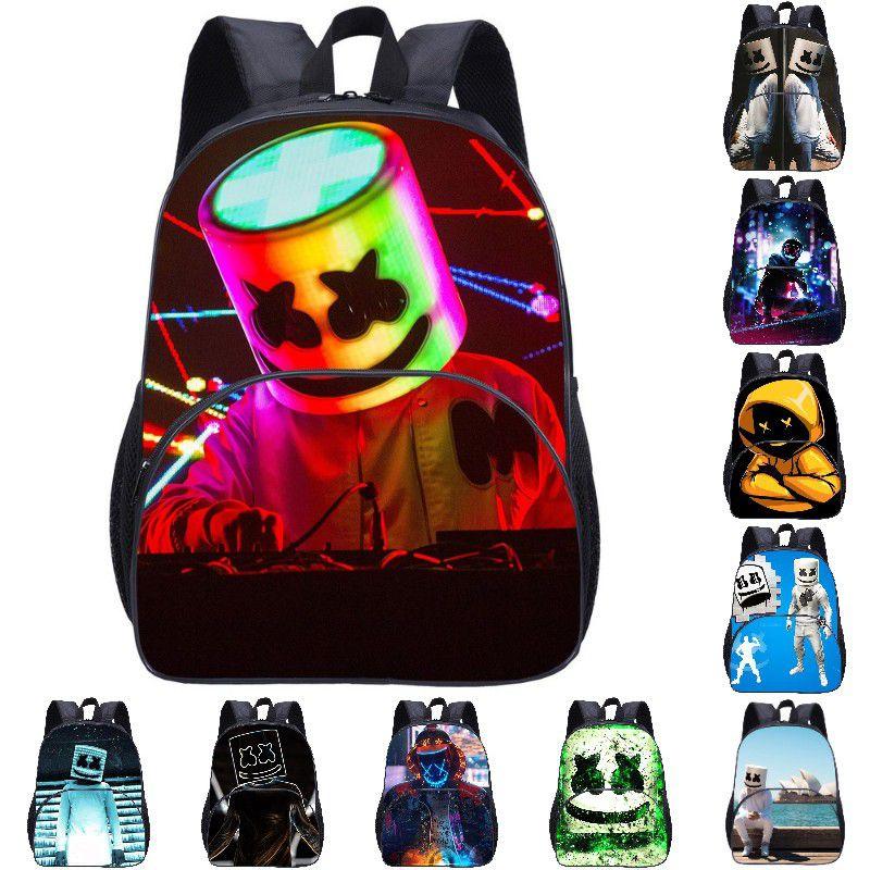 Trendy Dj Marshmello Kids Backpack With High Capacity And Breathable Design