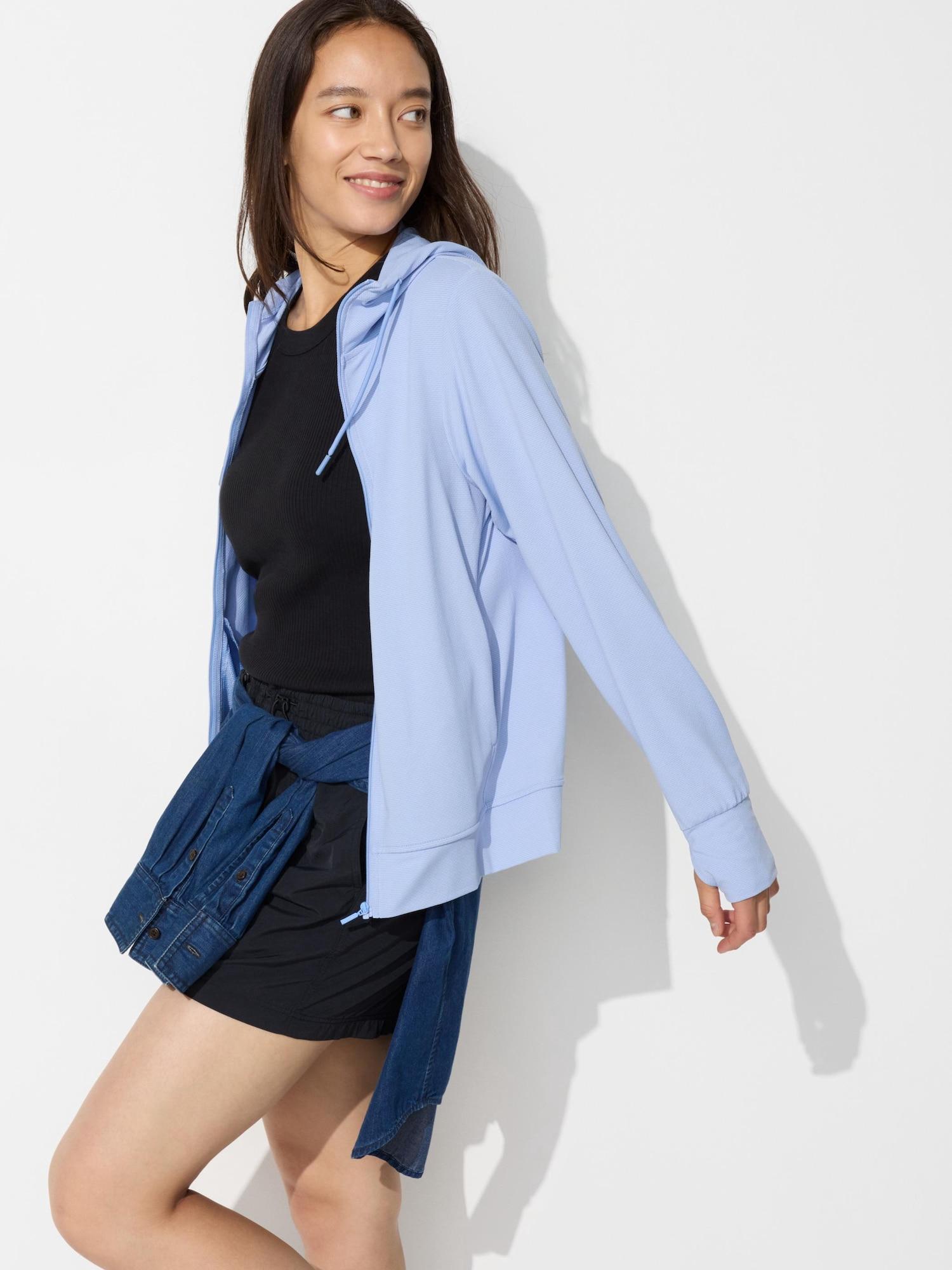 

Uniqlo Japan Airism Uv Cut Mesh Parka Long Sleeves 61 BLUE/L