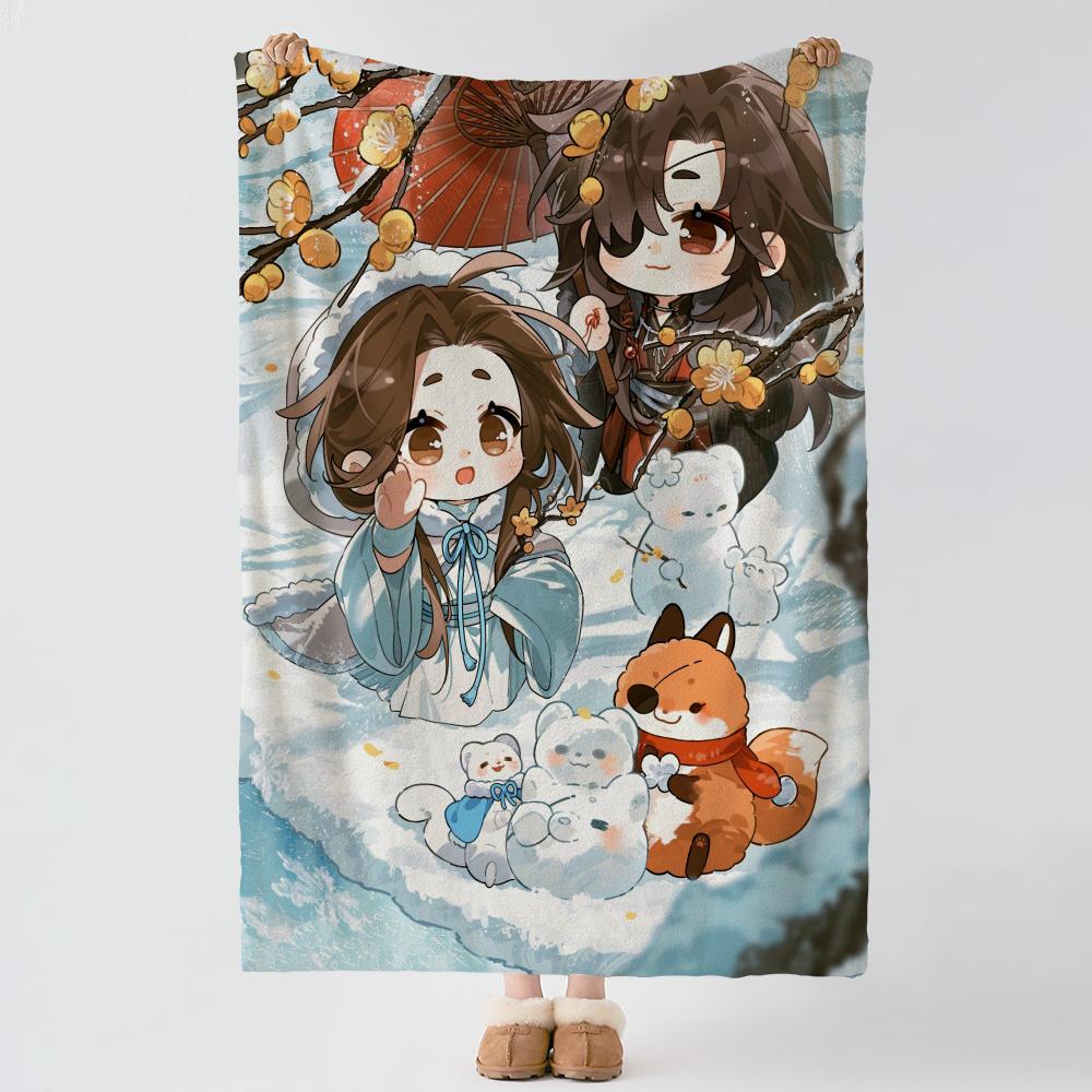 Anime H-Heaven Officials Blessing-g Throw Thick Comfort Flannel Quilt, Multi-scene Use Indoor Outdoor Daily Nap