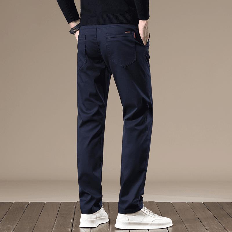 High-Quality Men's Japanese Korean Straight-Leg Casual Elastic Trousers