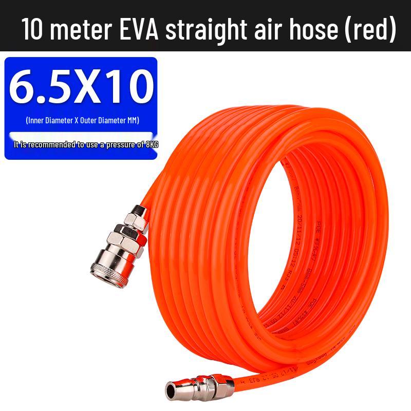 5x8mm High-Pressure Pneumatic Air Hose with Quick Connector for Air Compressors and Nail Guns