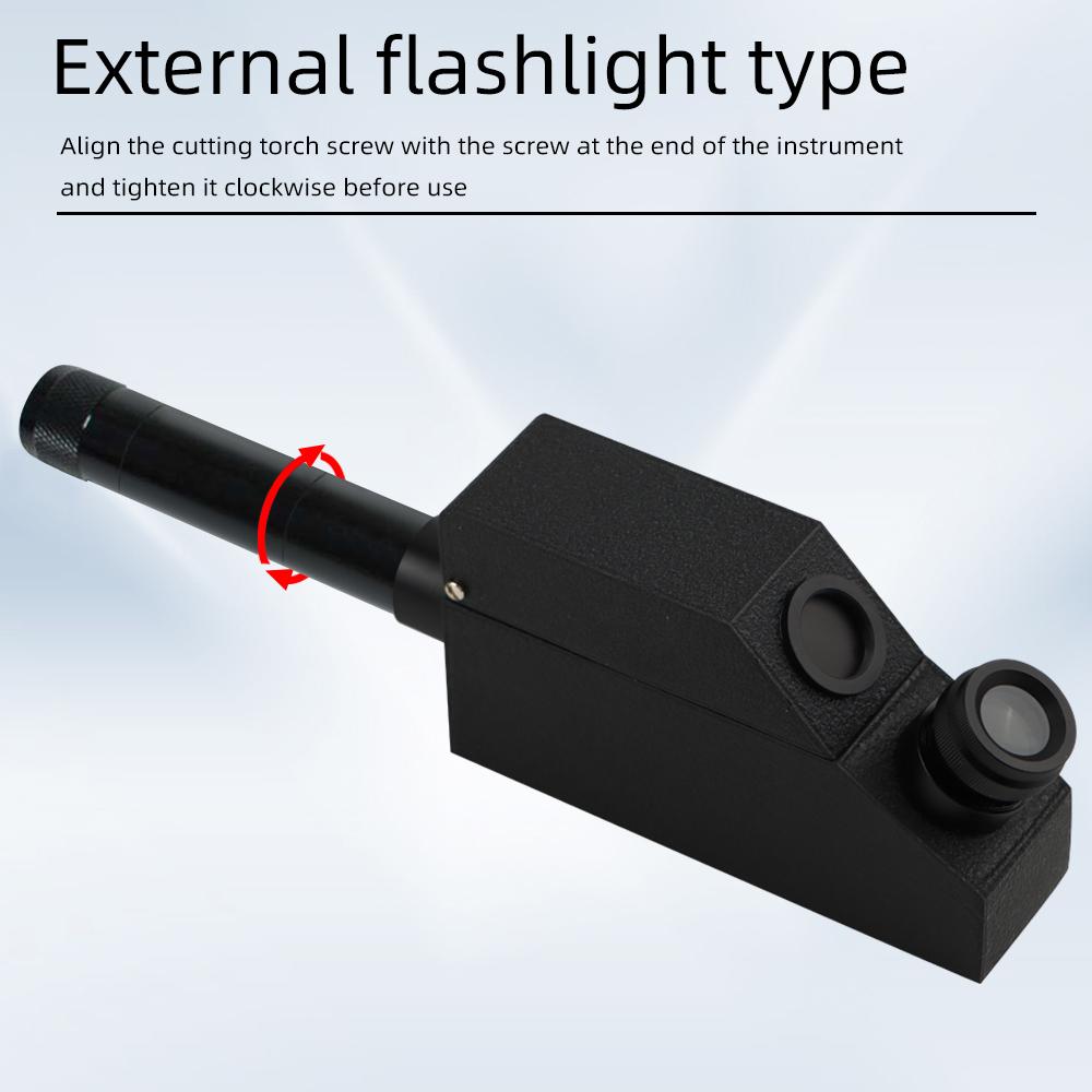 RHG 1.30-1.81 Gemstone Refractometer Jewelry Emerald Zircon Testing Tool With LED Flashlight Double Refractometer Professional