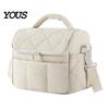 Fashionable Commuter Lunch Pouch Quilted Double Layer Insulated Bag, Lightweight Leakproof Thermal Box, Bag for Soup Storage Portable Large